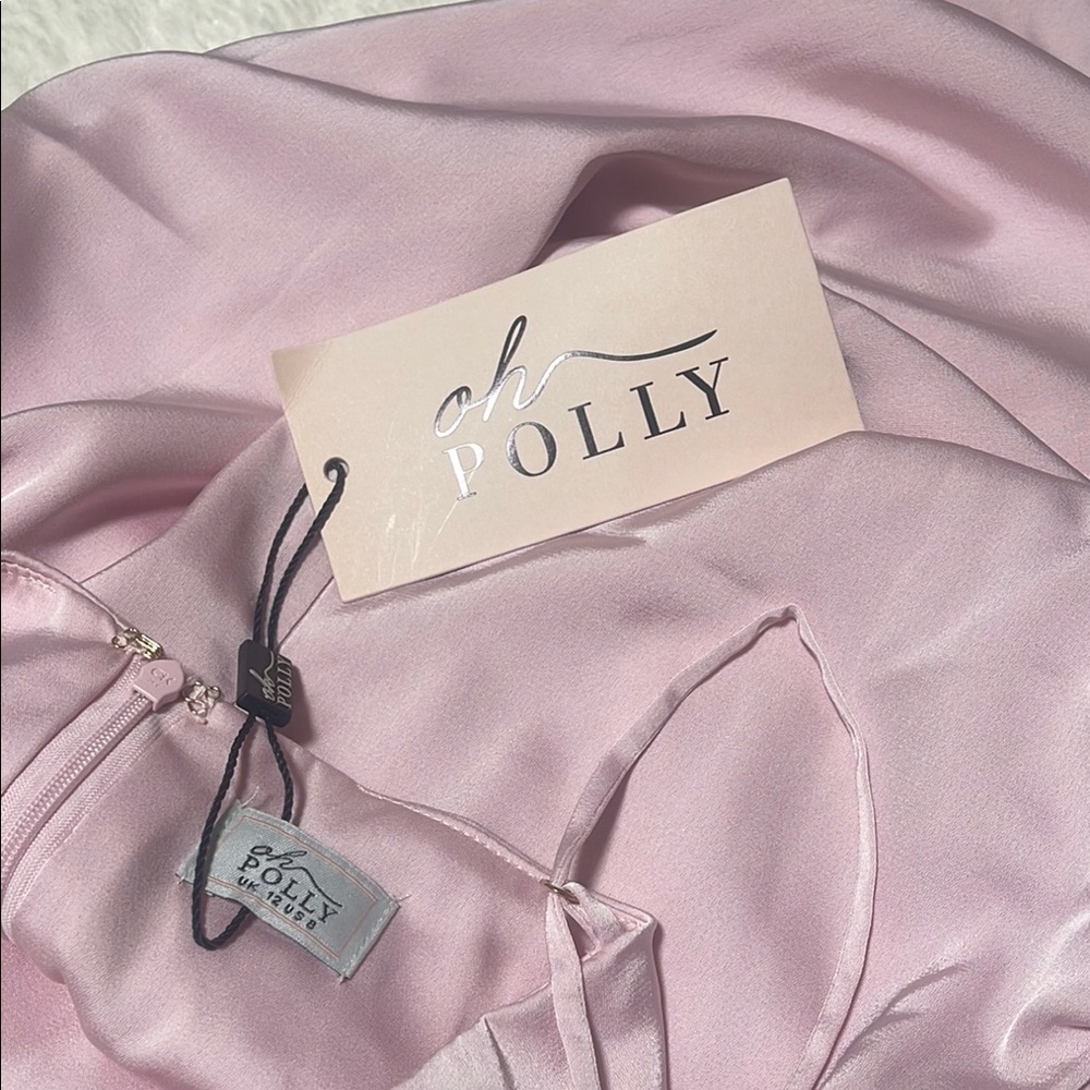 Chic Light Pink Ruched Dress - Picture 4 of 6